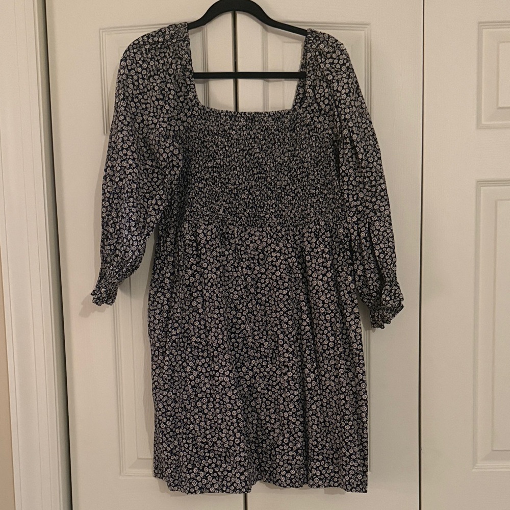 Madewell Smocked Bodice Floral Dress